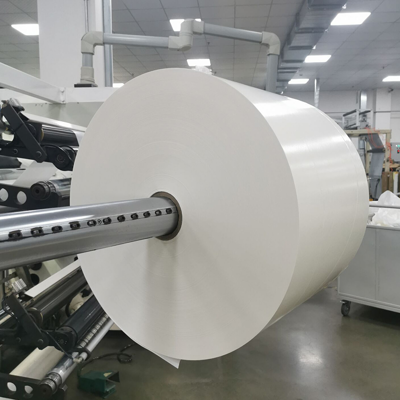 25um Greamachán Bán Geal PET / Tuaslagóir Aicrileach / Línéar Bán 80g