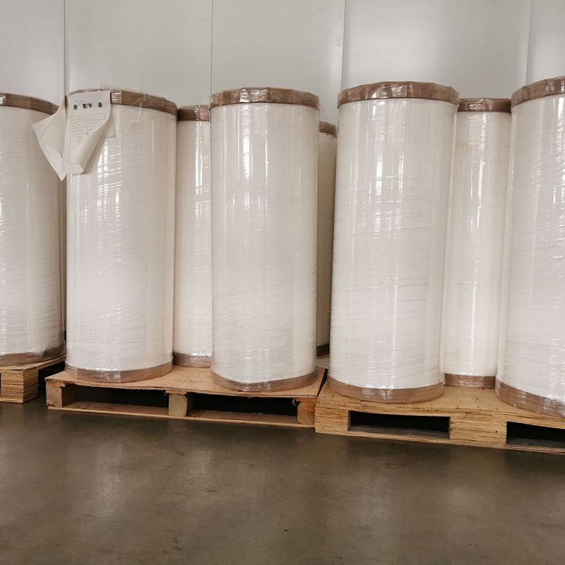 25um Greamachán Bán Geal PET / Tuaslagóir Aicrileach / Línéar Bán 80g