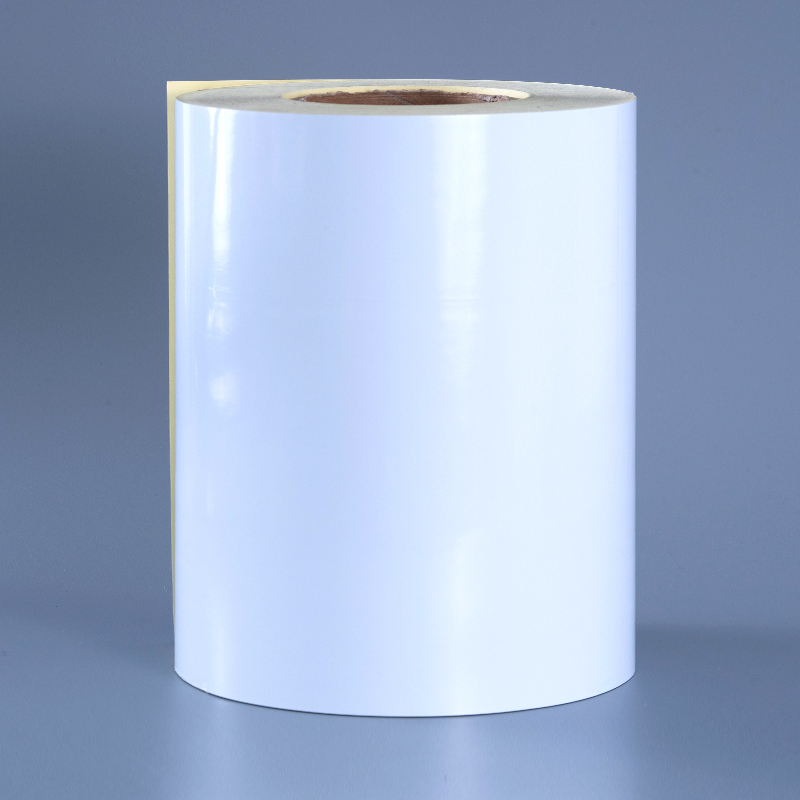 Lipéad Féin Ghreamaitheach Scannán PET poileistir 50mic Bán le Rolla Jumbo greamaitheacha Aicrileach Tuaslagóir le haghaidh Priontáil Dhigiteach