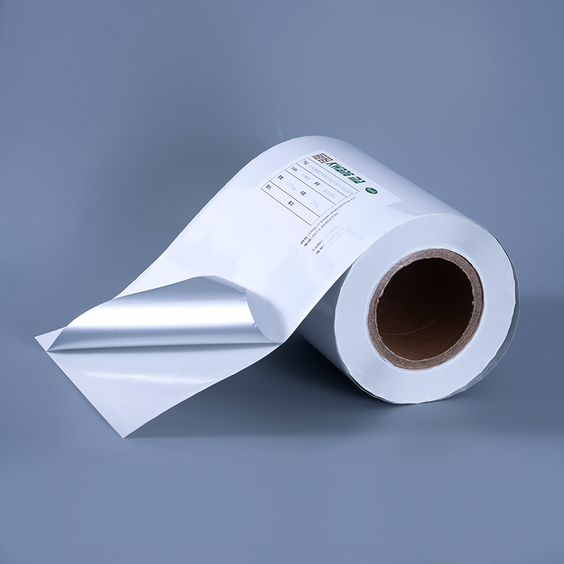 Lipéad Féin-Ghreamaitheach Scannán poileistir Alúmanaithe Bán 25mic le Greamachán Aicrileach Uiscebhunaithe le haghaidh Priontáil Inkjet