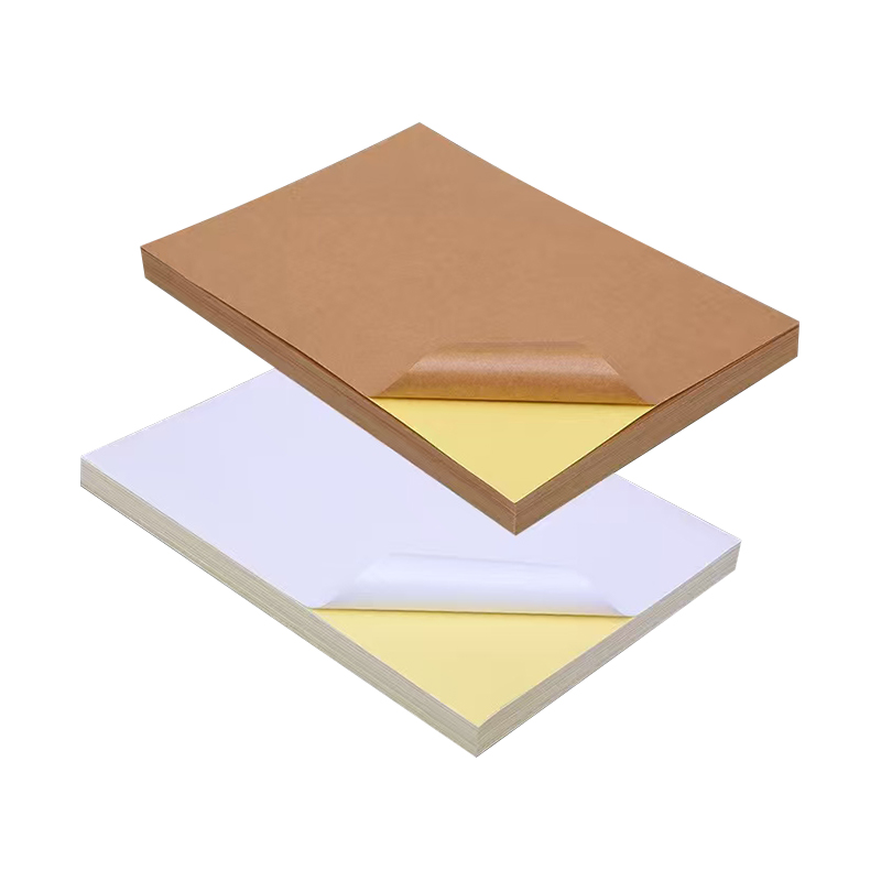 Páipéar Kraft Féin Ghreamaitheach 85gsm Le Gliú Aicrileach Agus Líneáil Bhuí