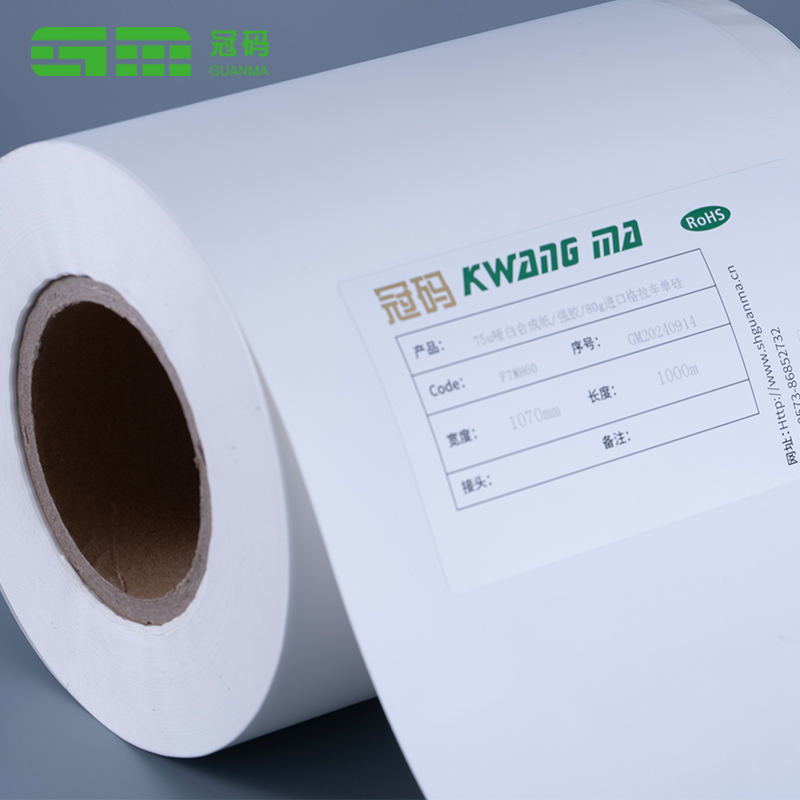 Páipéar pp Sintéiseach Matt White Lipéad Pacáistithe Bia Greamaitheacha Reoite